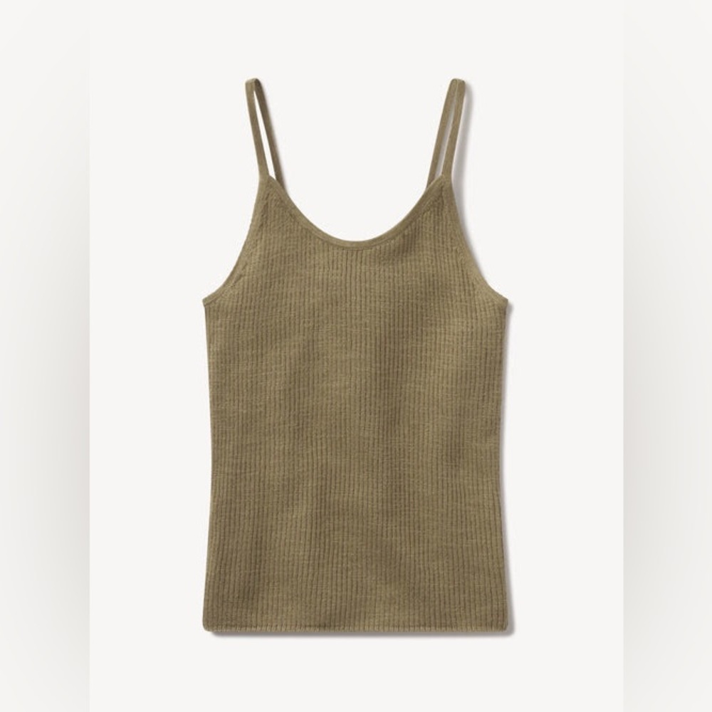 Buck Mason Olive Ribbed Cotton Camisole